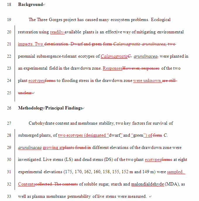 SCI论文英语润色Plos One( IF 3.534)发表案例